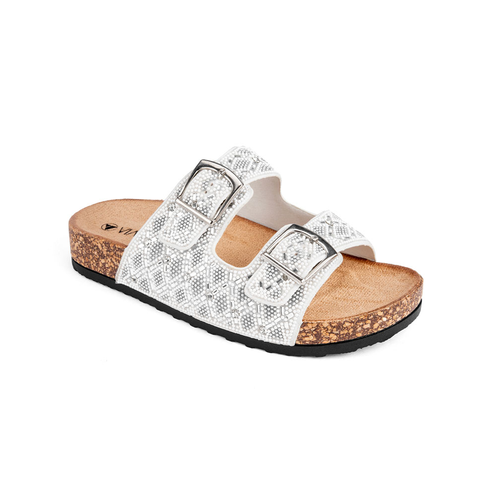 Sandalias Via Uno Blanco Z5240, Mujer
