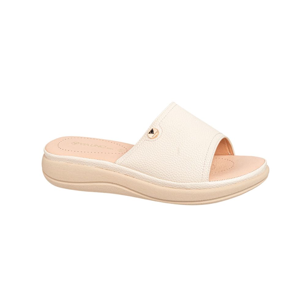 Sandalias Via Uno Beige Z5775, Mujer