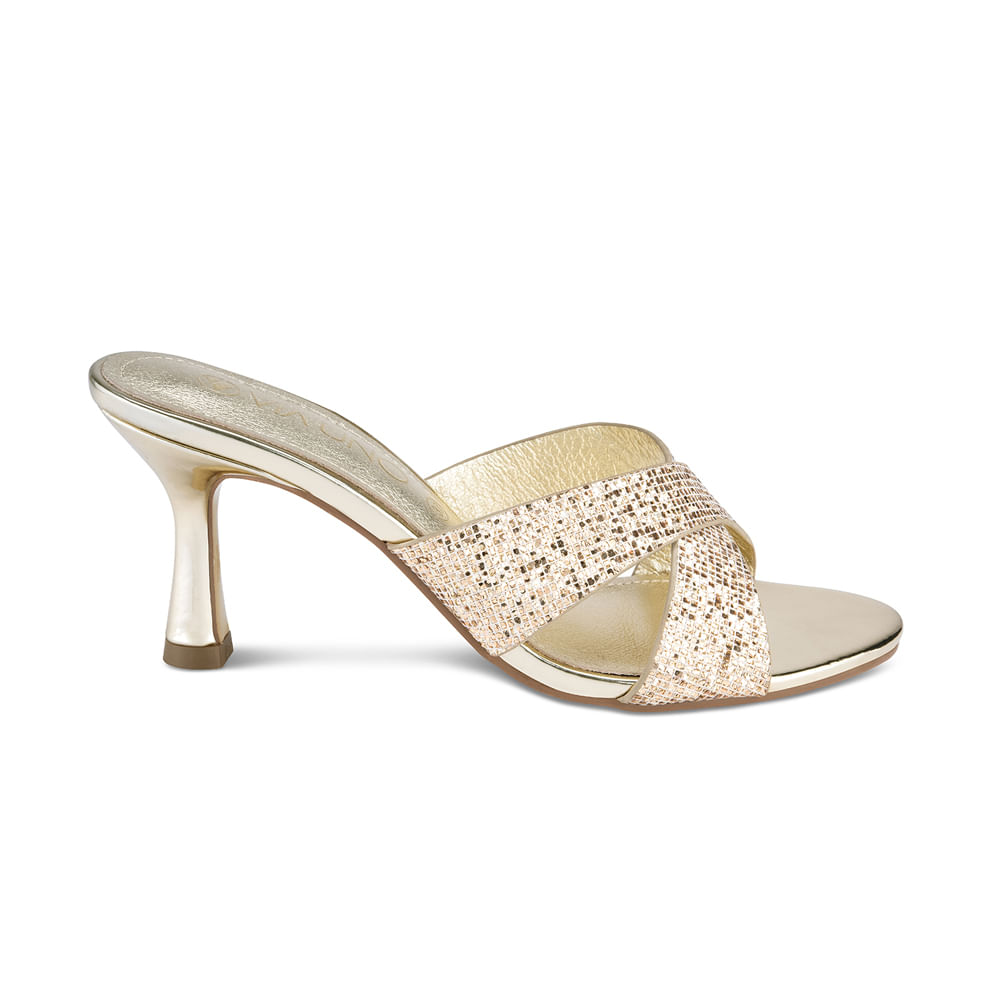 Sandalias Via Uno Light Gold Z5801, Mujer