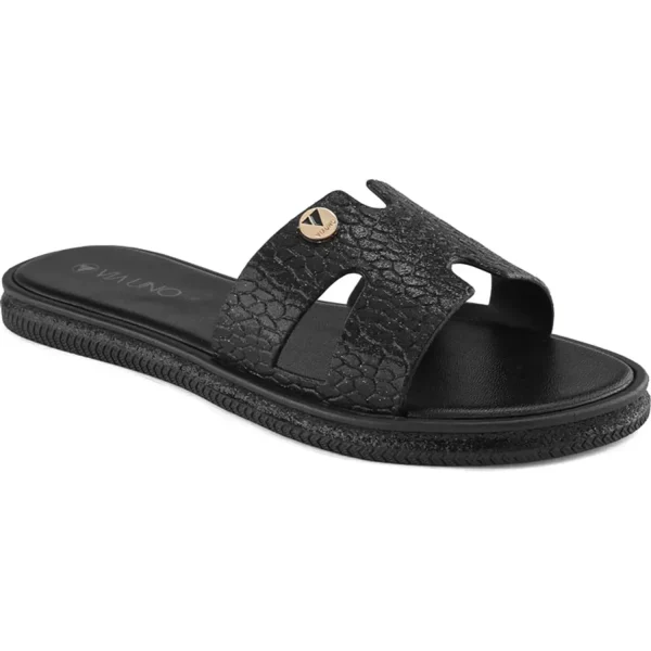Sandalias Via Uno Black Z5992, Mujer