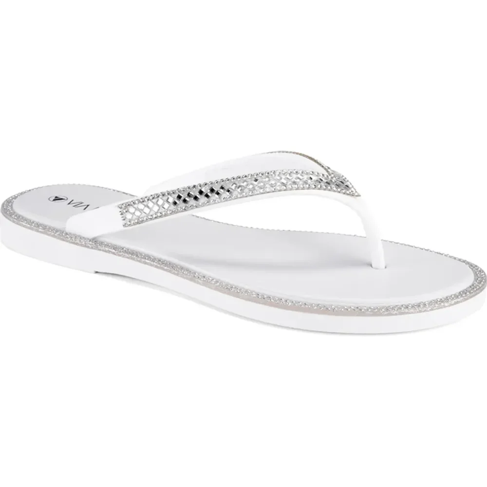 Sandalias Via Uno White, Mujer